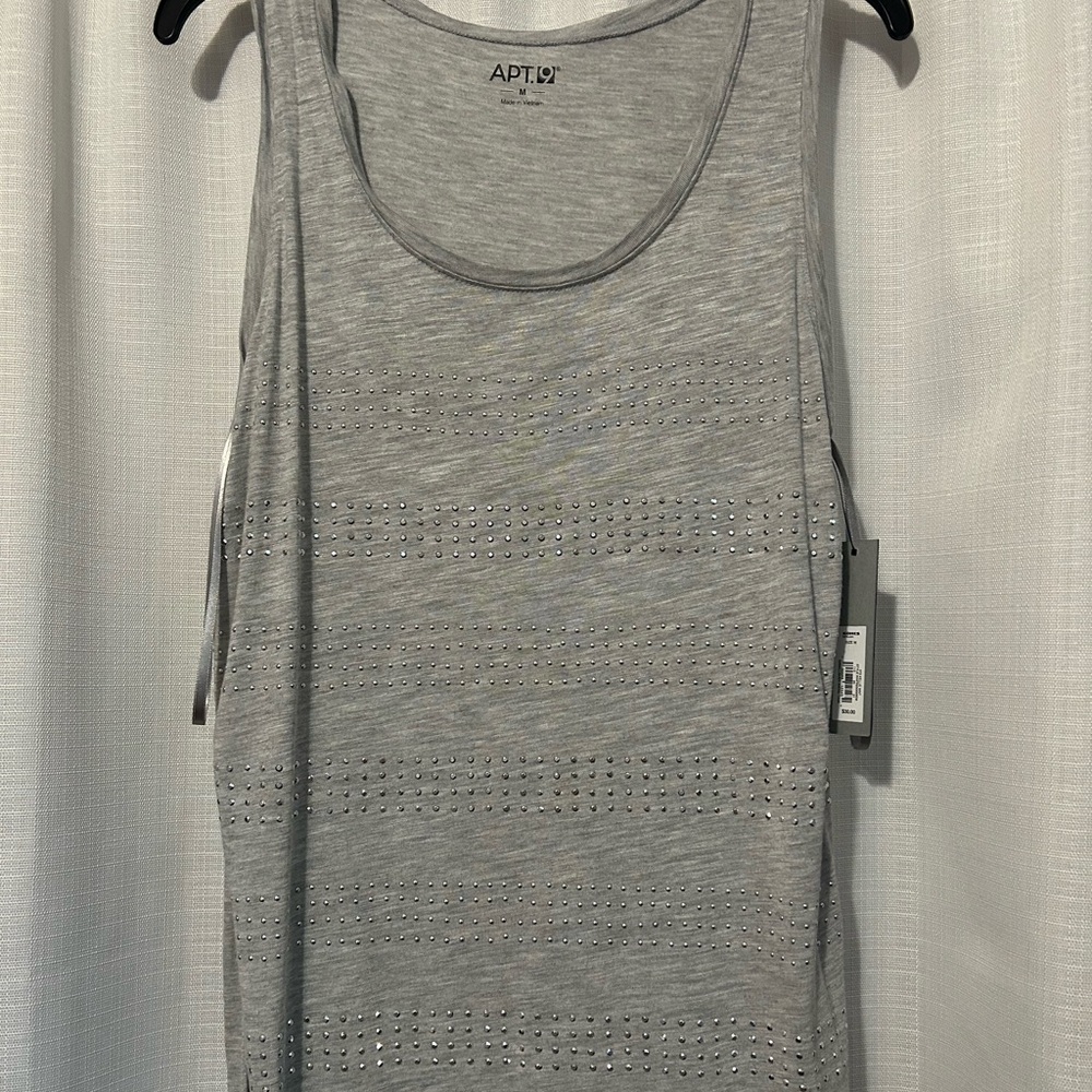 Apt. 9 studded grey tank